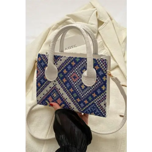 Geometric Leather Mehgan Handbag