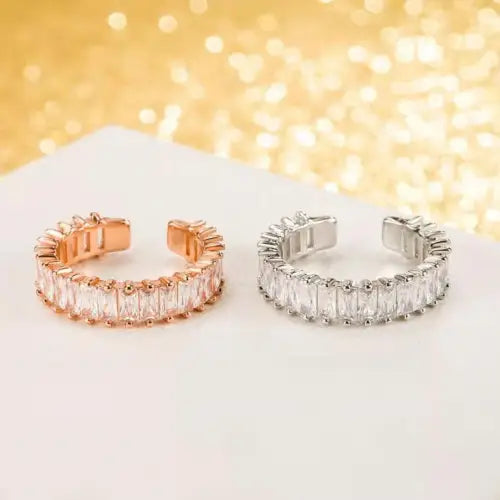 Gemstone Open Rings Set