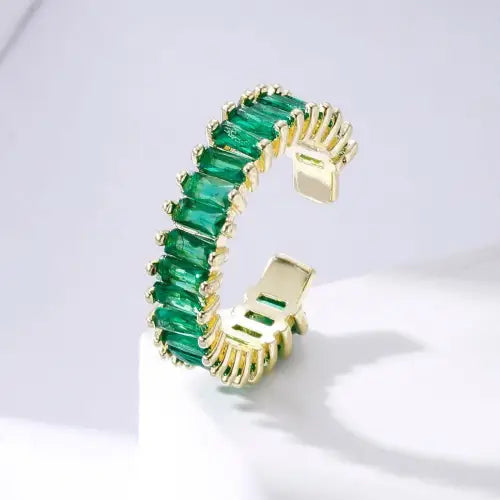 Gemstone Open Rings Set