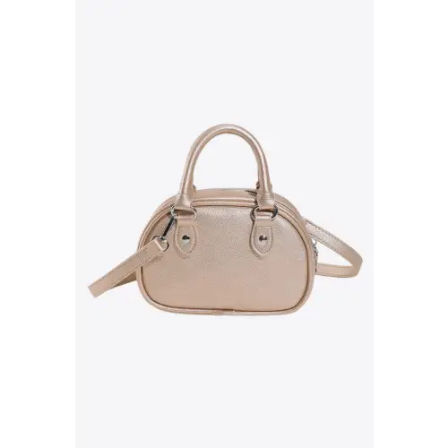 Stunning Gold Dome Leather Handbag Elevates Your Style