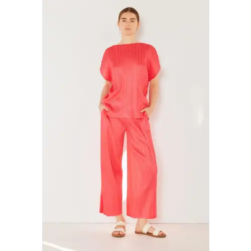 Coral Pantsuit Set Rubine Red