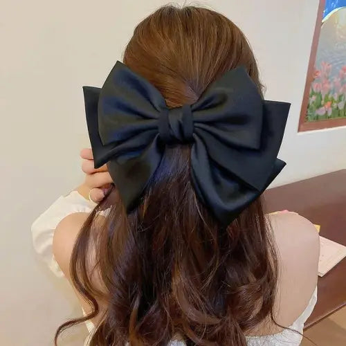 Satin Bow Hair Clip