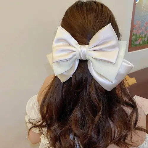 Satin Bow Hair Clip