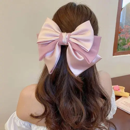 Satin Bow Hair Clip