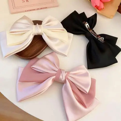 Satin Bow Hair Clip