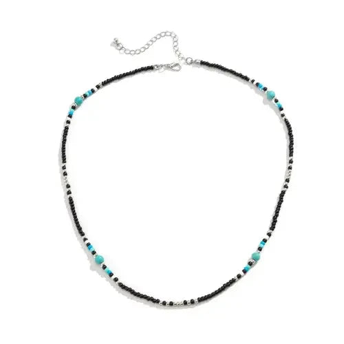 Turquoise Bohemian Bead Necklace