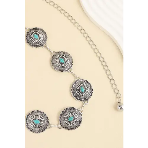 Vintage Turquoise Alloy Belt