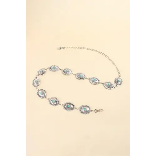Vintage Turquoise Alloy Belt