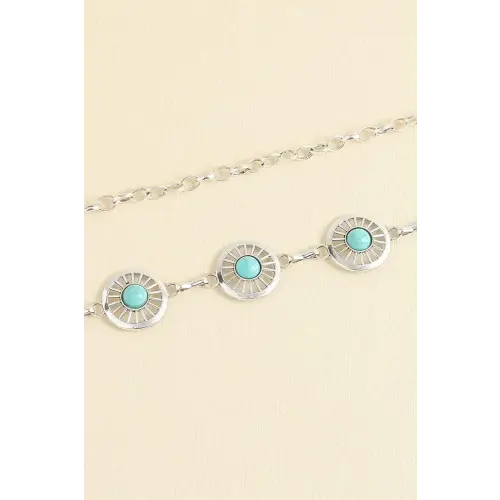 Vintage Turquoise Alloy Belt