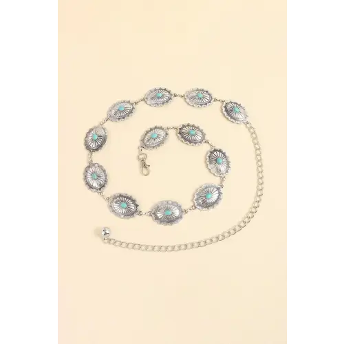 Vintage Turquoise Alloy Belt