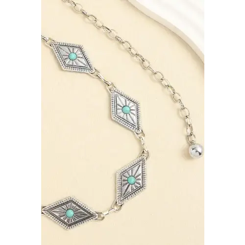 Vintage Turquoise Alloy Belt