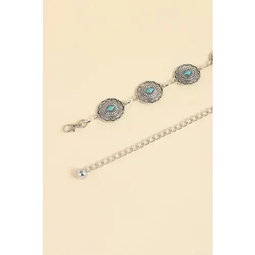 Vintage Turquoise Alloy Belt