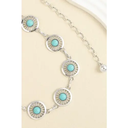 Vintage Turquoise Alloy Belt