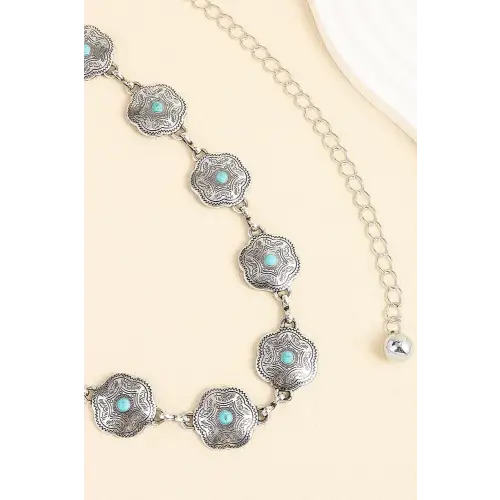 Vintage Turquoise Alloy Belt