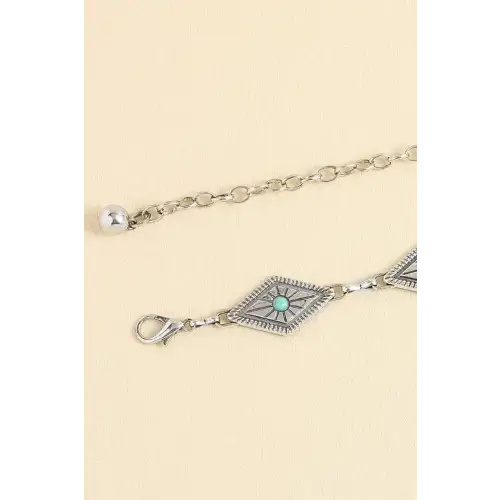 Vintage Turquoise Alloy Belt