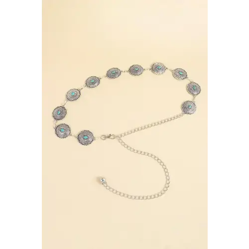 Vintage Turquoise Alloy Belt