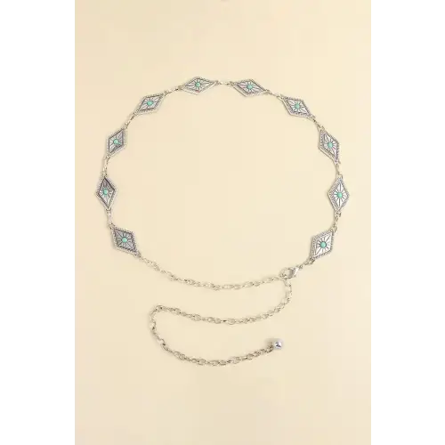 Vintage Turquoise Alloy Belt