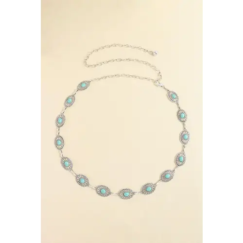 Vintage Turquoise Alloy Belt