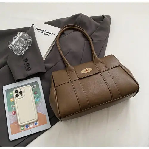 Stylish Brown Leather Shoulder Bag