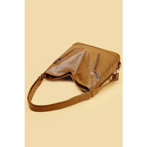 Stylish Brown Leather Shoulder Bag