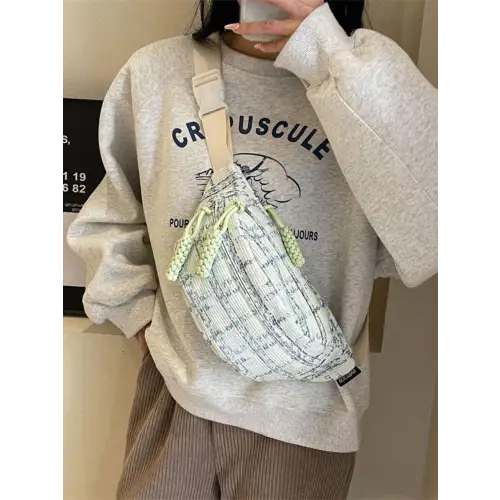 Stylish Contrast Plaid Polyester Crossbody Bag for Trendy Looks