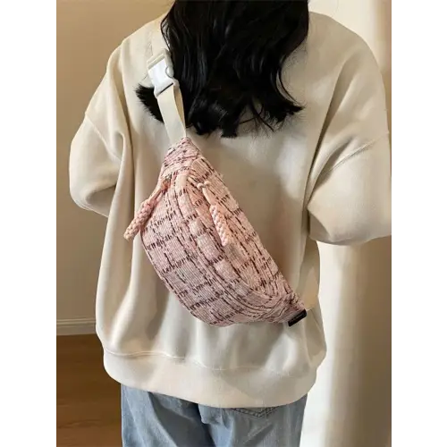 Stylish Contrast Plaid Polyester Crossbody Bag for Trendy Looks