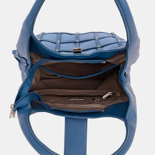 Rivet Blue Hobo Handbag