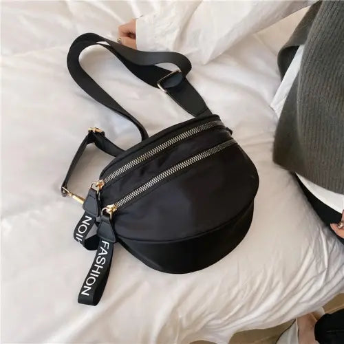 Stylish Double Zip Nylon Crossbody Bag for All Occasions