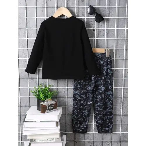 Stylish Fist Bump Graphic Outfit for Kids