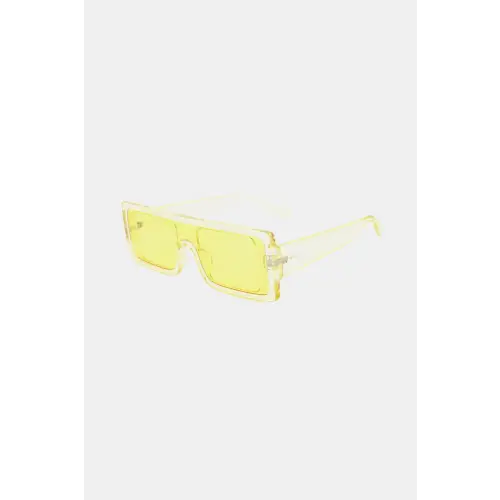Stylish Gradient-Tinted Rimless Rectangle Sunglasses with Polycarbonate Frame