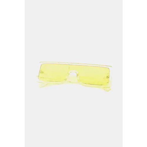 Stylish Gradient-Tinted Rimless Rectangle Sunglasses with Polycarbonate Frame