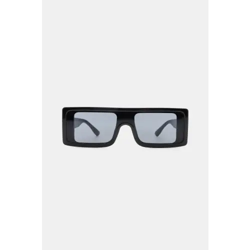 Stylish Gradient-Tinted Rimless Rectangle Sunglasses with Polycarbonate Frame