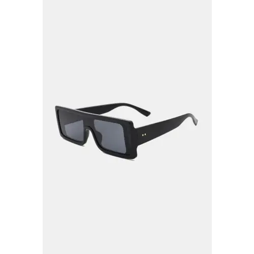Stylish Gradient-Tinted Rimless Rectangle Sunglasses with Polycarbonate Frame