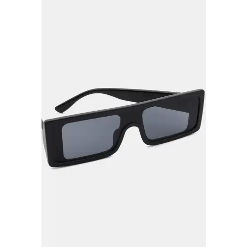 Stylish Gradient-Tinted Rimless Rectangle Sunglasses with Polycarbonate Frame
