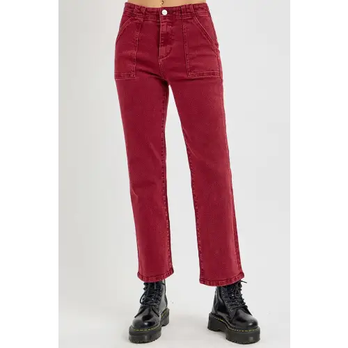 Patch Pockets Jeans