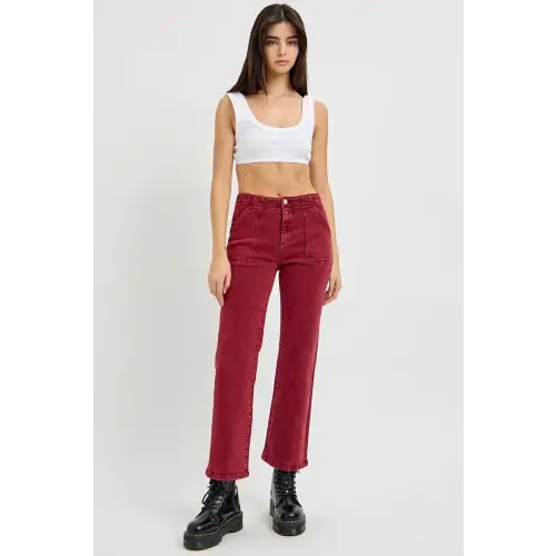Patch Pockets Jeans