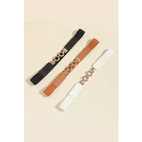 Gold Leather Circles Belt