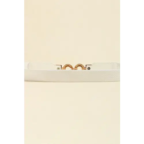 Gold Leather Circles Belt