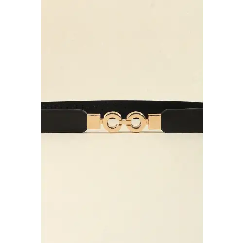 Gold Leather Circles Belt