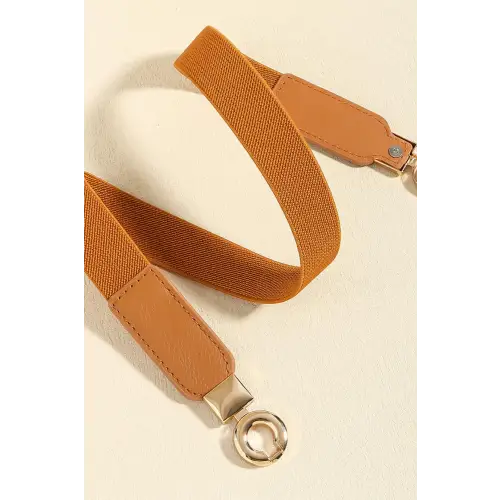 Gold Leather Circles Belt