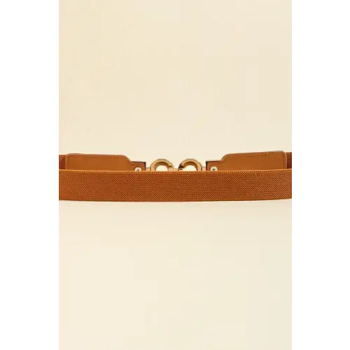 Gold Leather Circles Belt