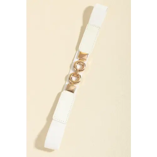 Gold Leather Circles Belt