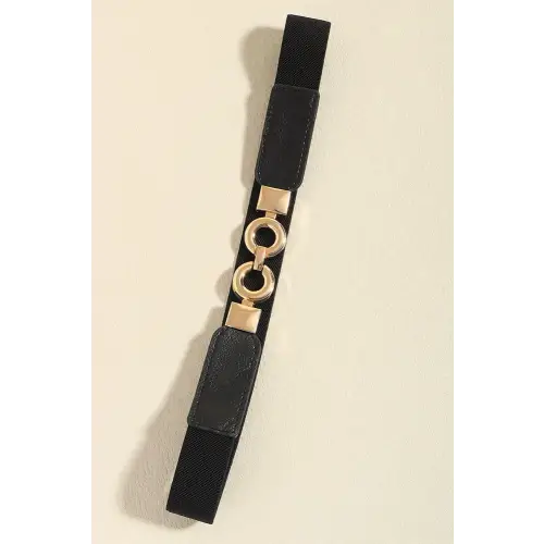 Gold Leather Circles Belt