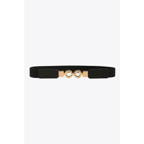 Gold Leather Circles Belt
