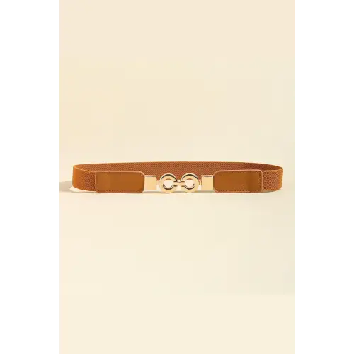 Gold Leather Circles Belt