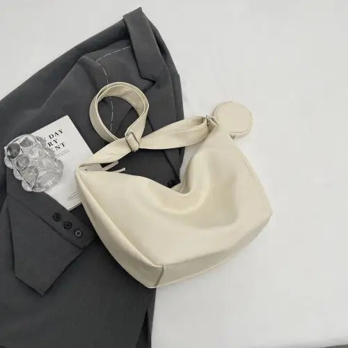 Stylish Leather Crossbody Bag with Earbud Case and Small Purse