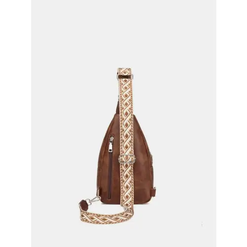 Stylish Leather Crossbody Bag with Two Detachable Straps