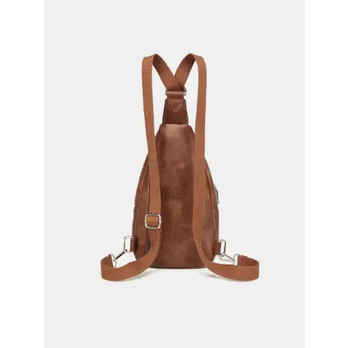 Stylish Leather Crossbody Bag with Two Detachable Straps
