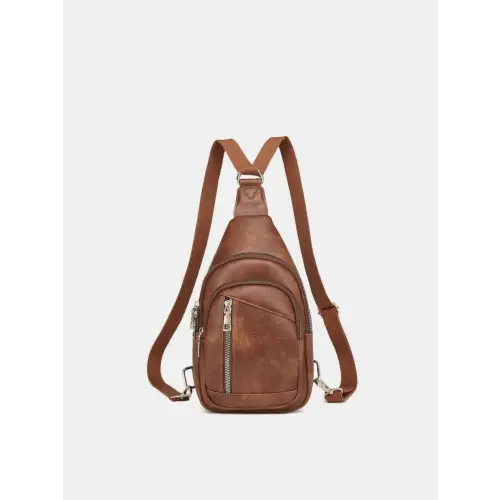 Stylish Leather Crossbody Bag with Two Detachable Straps