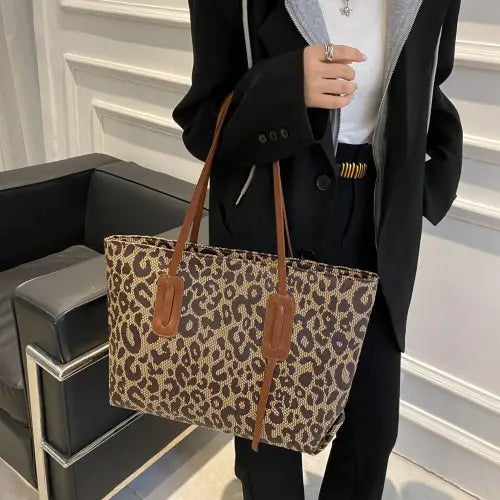 Stylish Leather Leopard Tote Bag for Fashion-Forward Shoppers